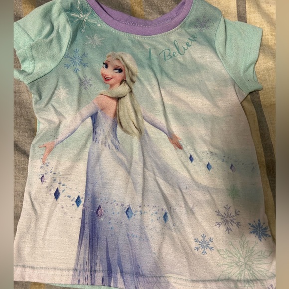 Girl’s Disney Frozen Believe Short Sleeve PJs Pajamas Set Size 6 - Elsa - Picture 2 of 4